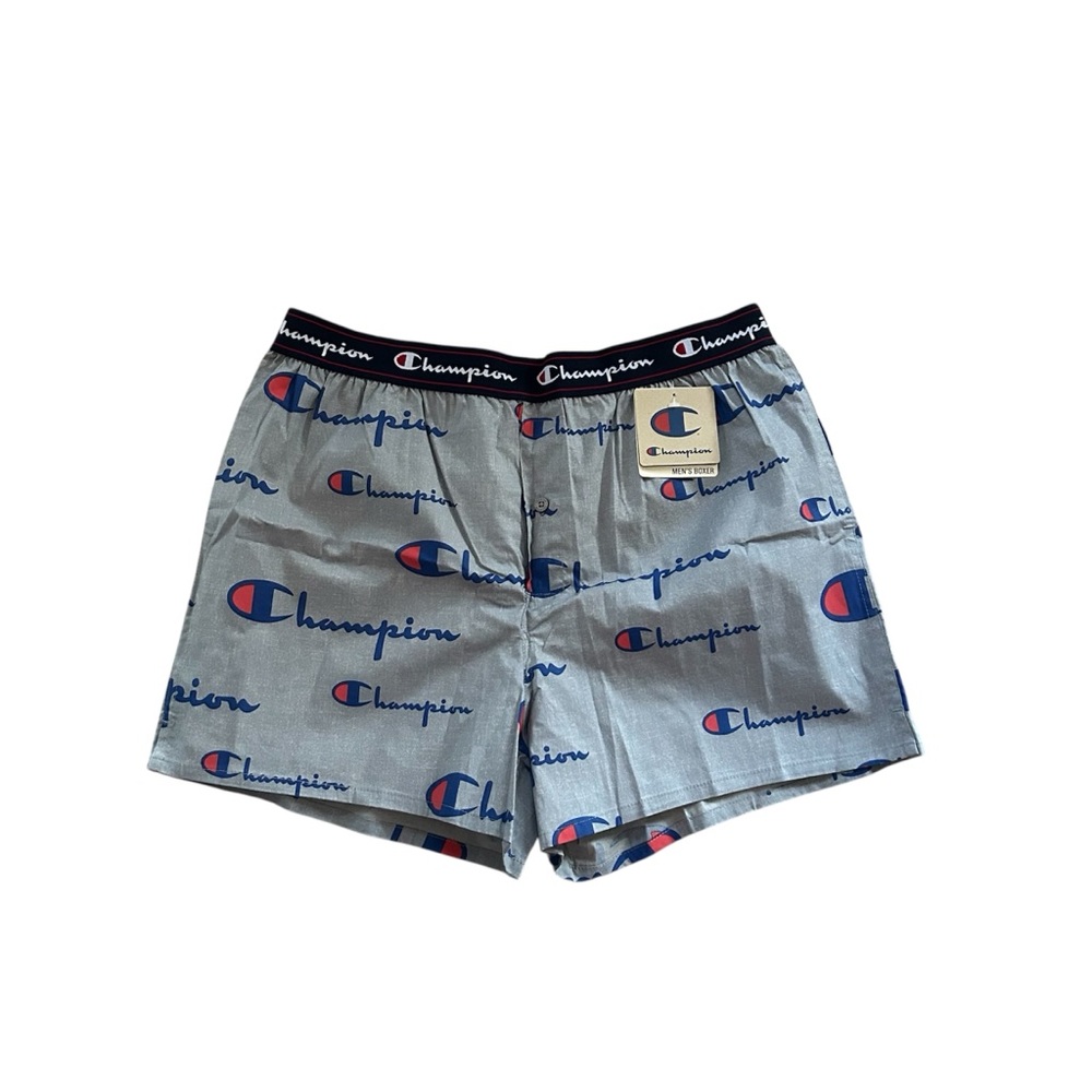 🆕Champion Gray Boxer Shorts with Logo